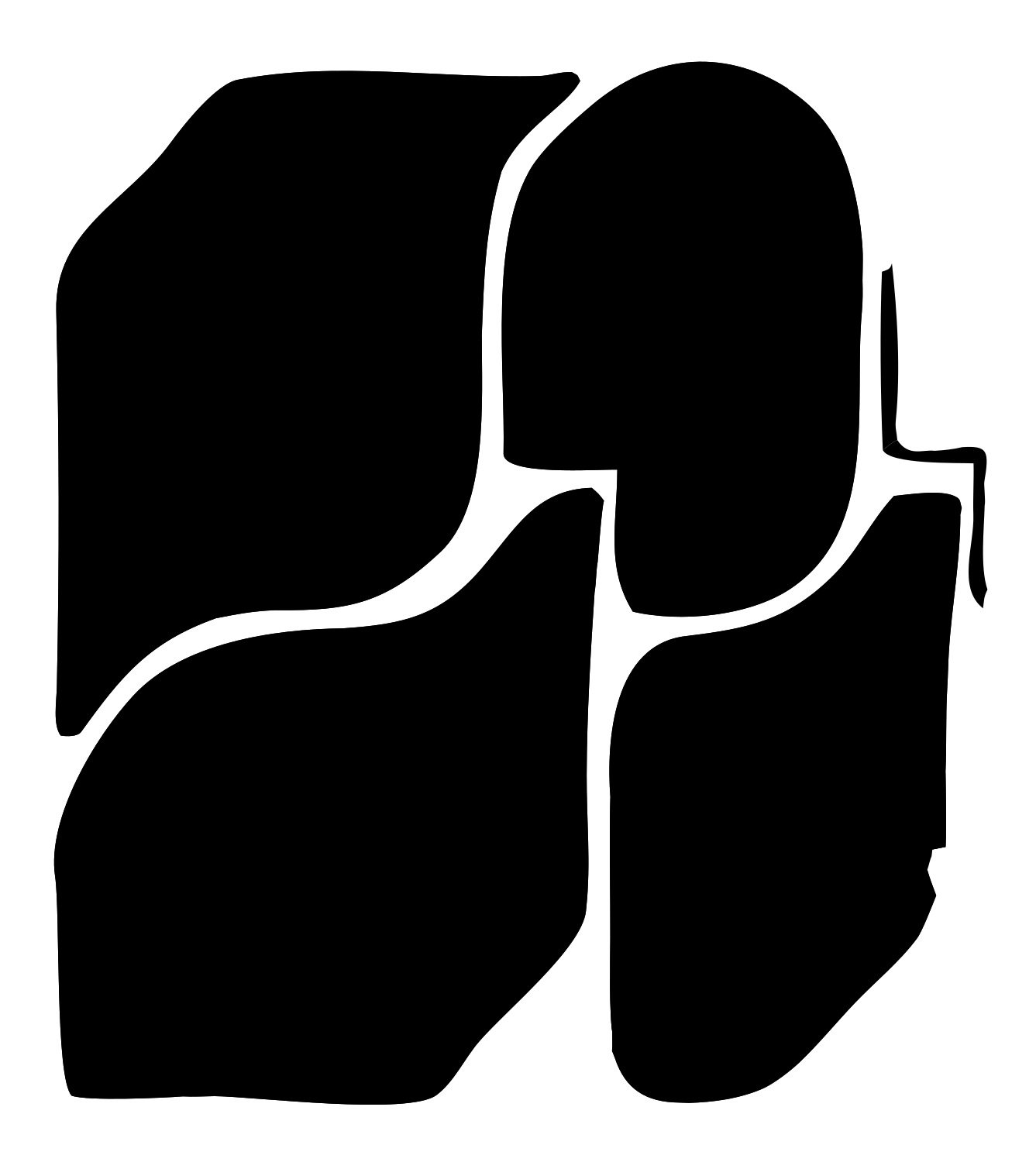 Geometric Om Symbol Icon #ffffff/#000000