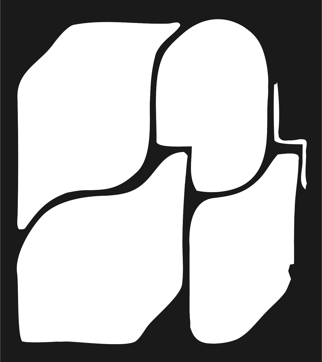Geometric Om Symbol Icon #1a1a1a/#ffffff