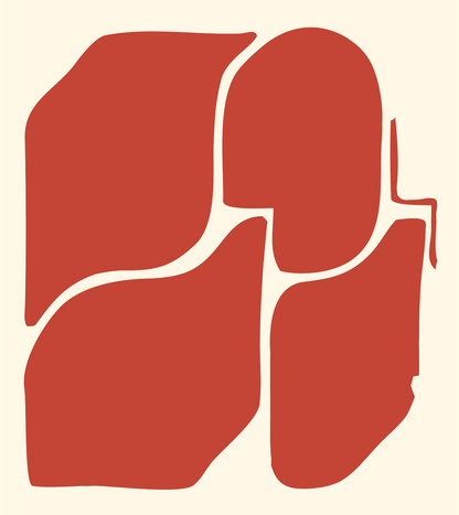 Geometric Om Symbol Icon #fff8e7/#c44536