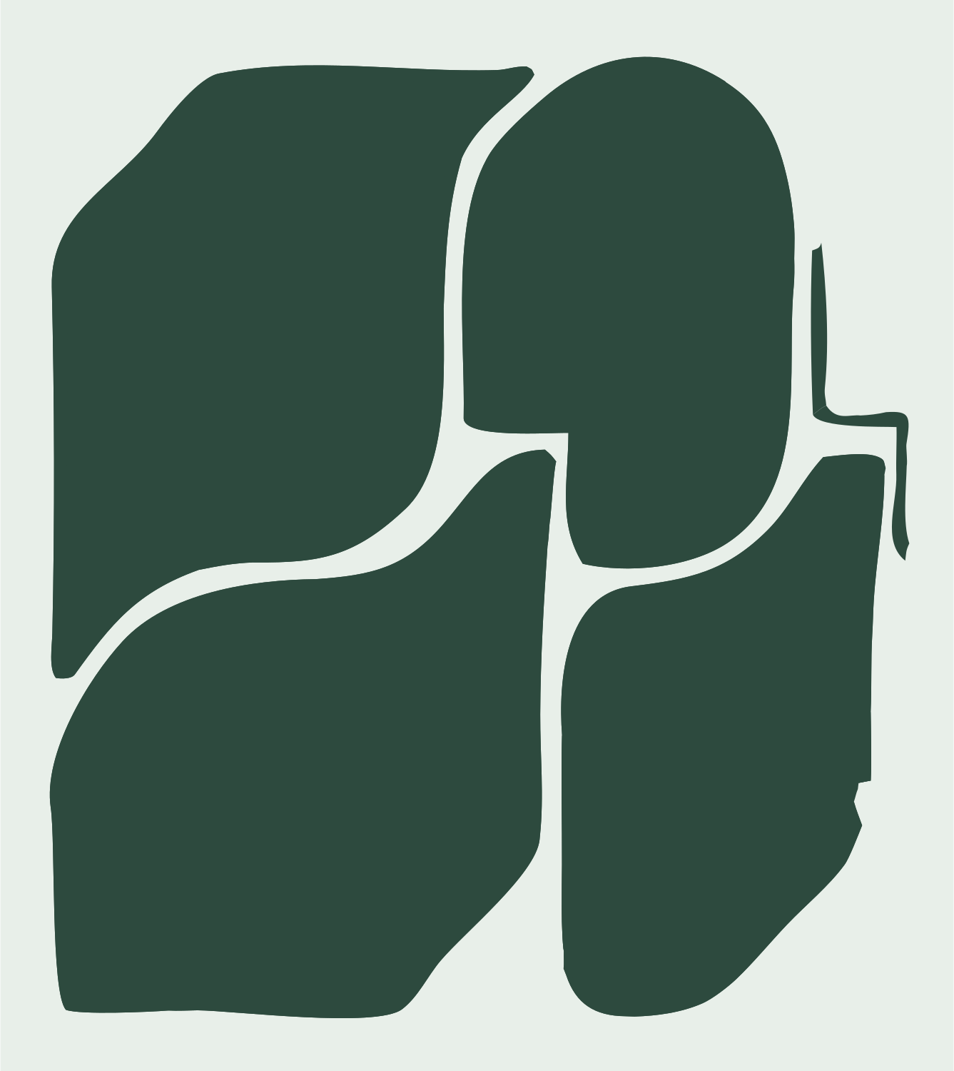 Geometric Om Symbol Icon #e8efe9/#2d4a3e