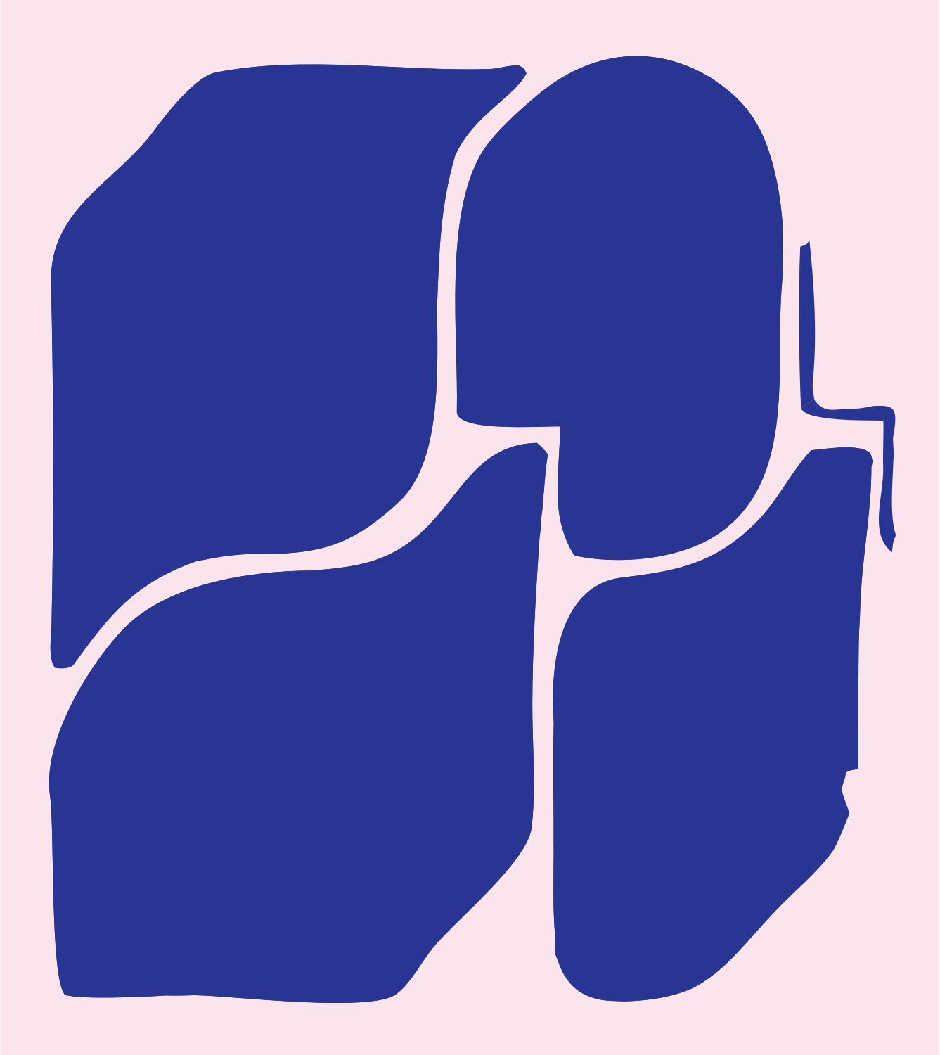 Geometric Om Symbol Icon #fce4ec/#283593
