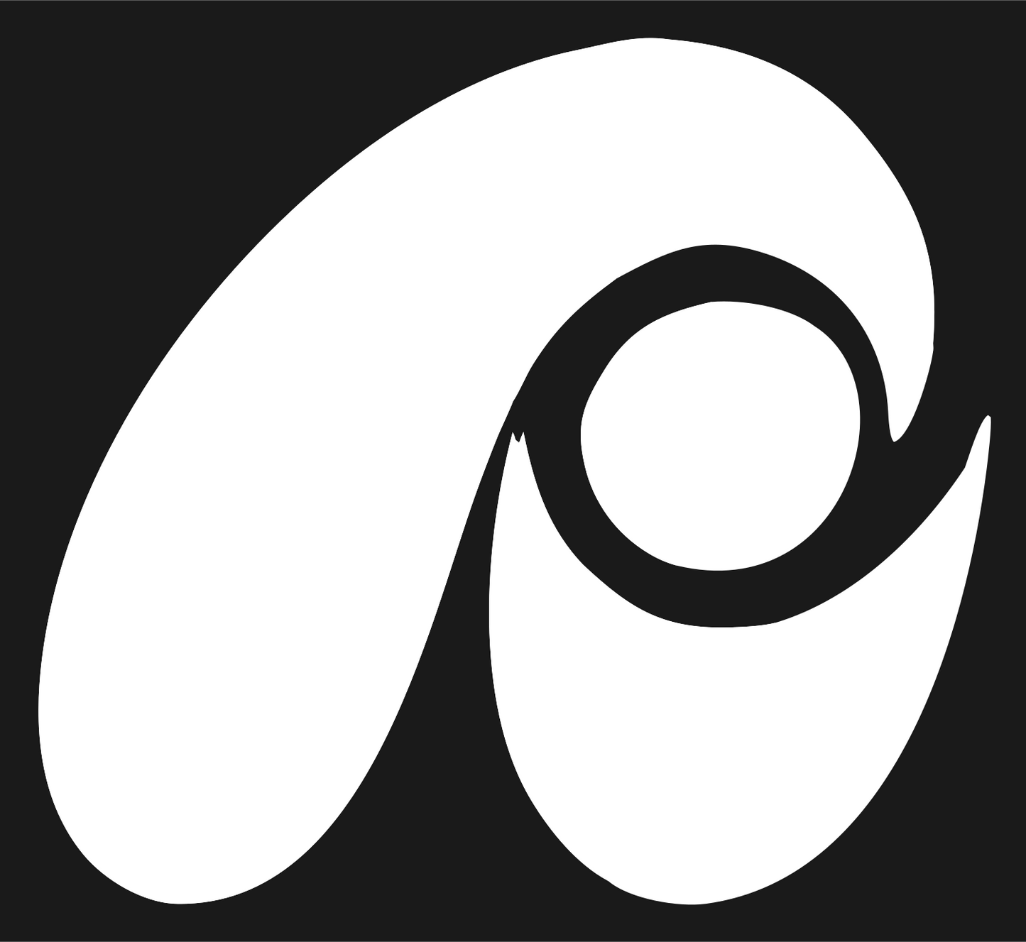 Wave Circle Om Logo #1a1a1a/#ffffff