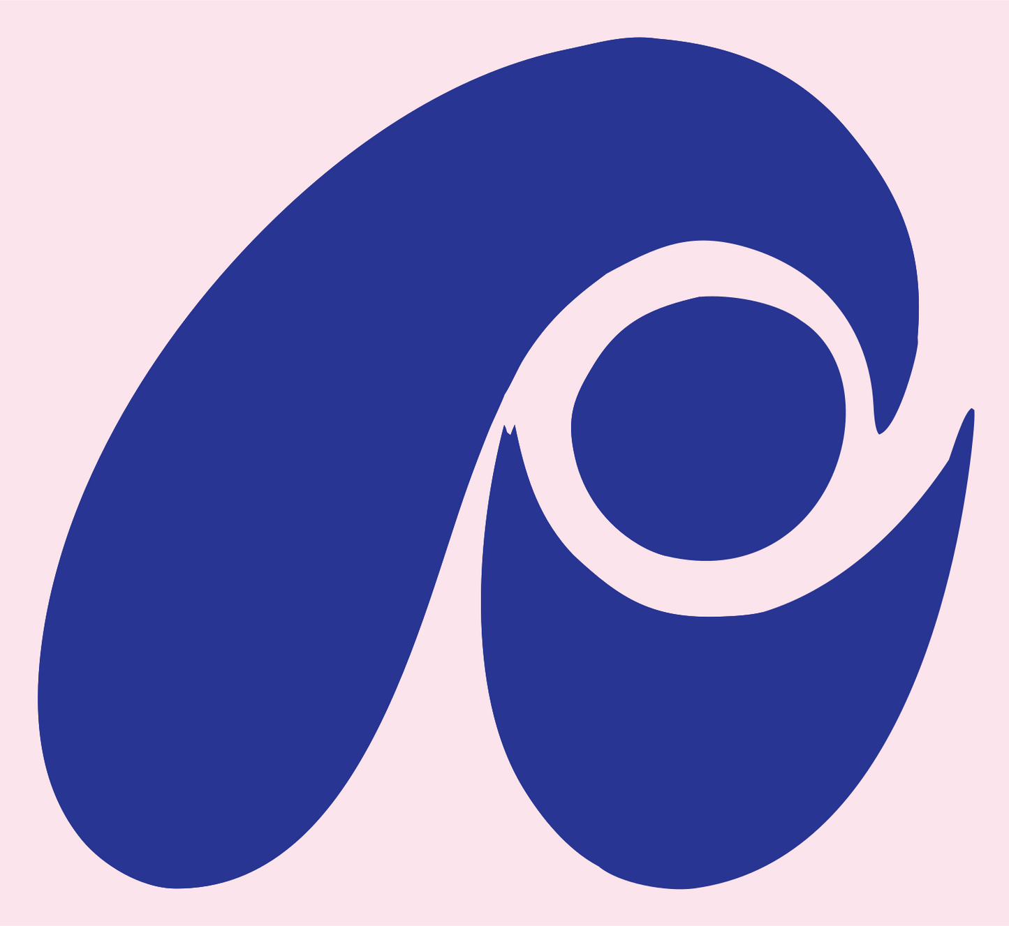 Wave Circle Om Logo #fce4ec/#283593