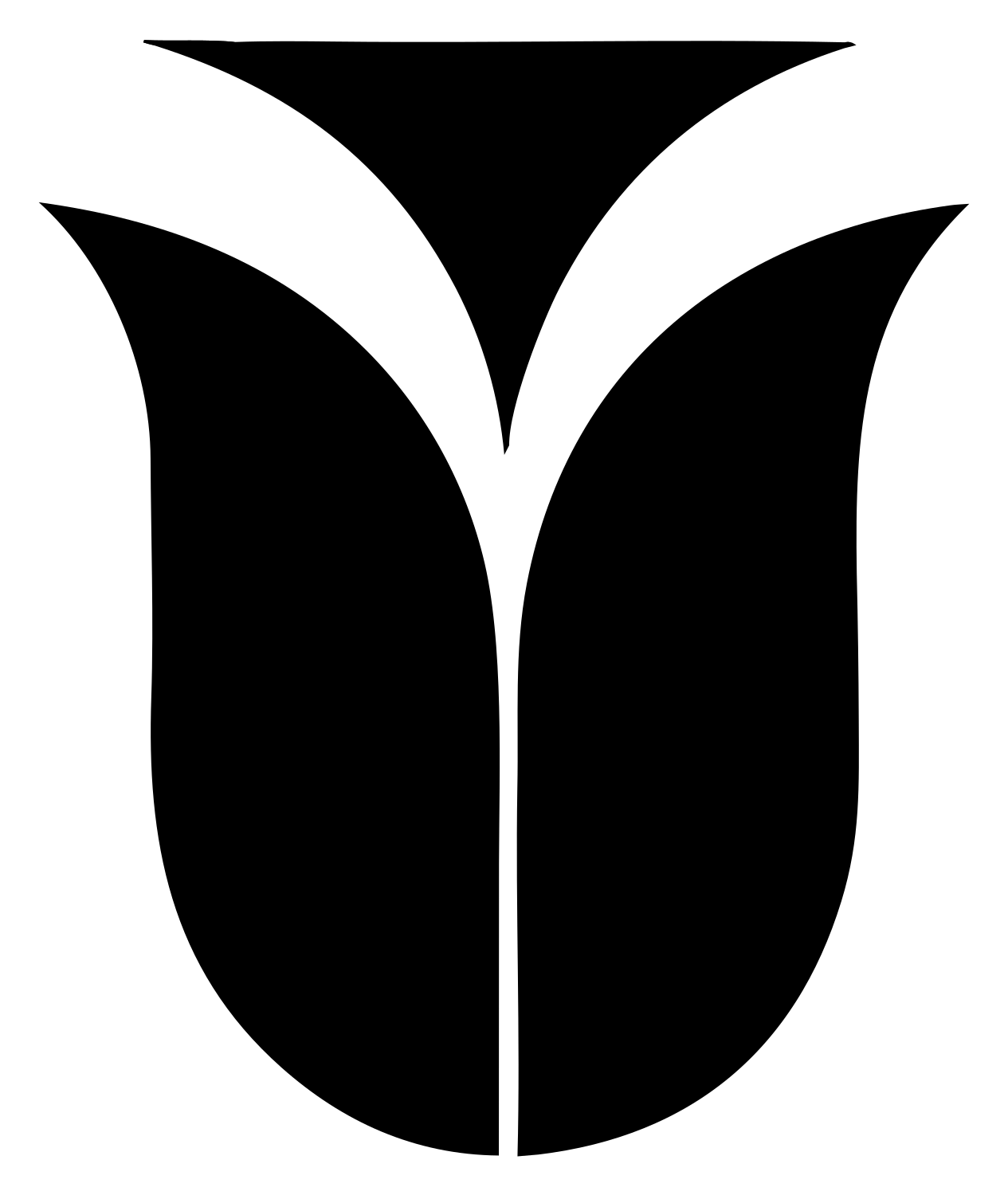 Tulip Flower Bold Logo #ffffff/#000000