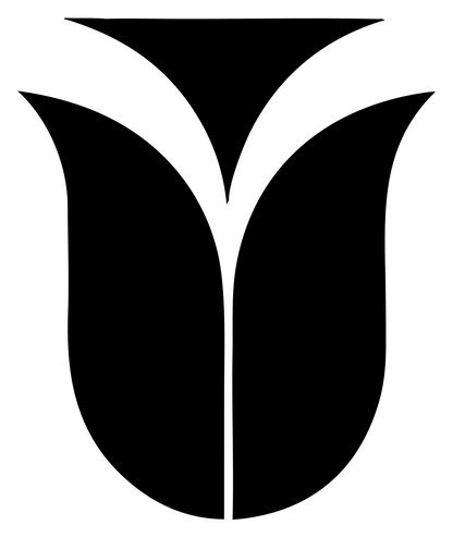 Tulip Flower Bold Logo #ffffff/#000000