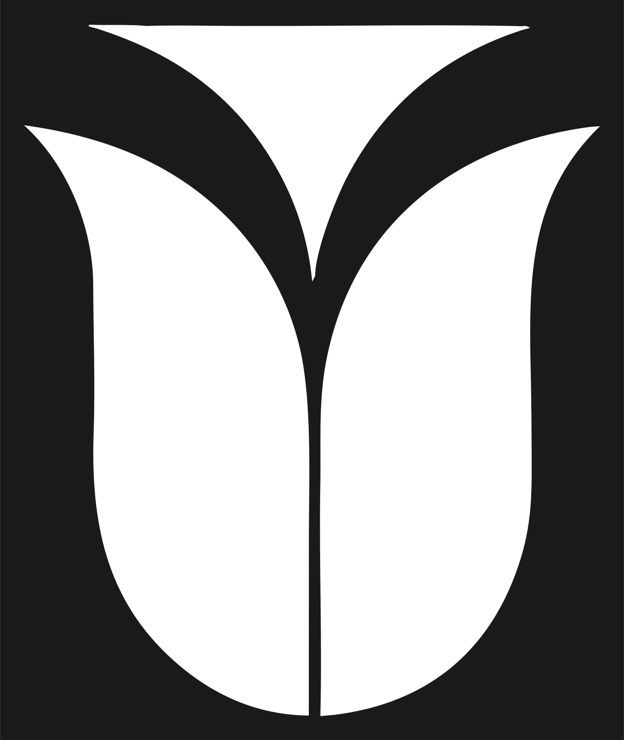 Tulip Flower Bold Logo #1a1a1a/#ffffff