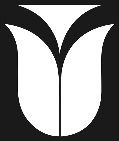 Tulip Flower Bold Logo #1a1a1a/#ffffff