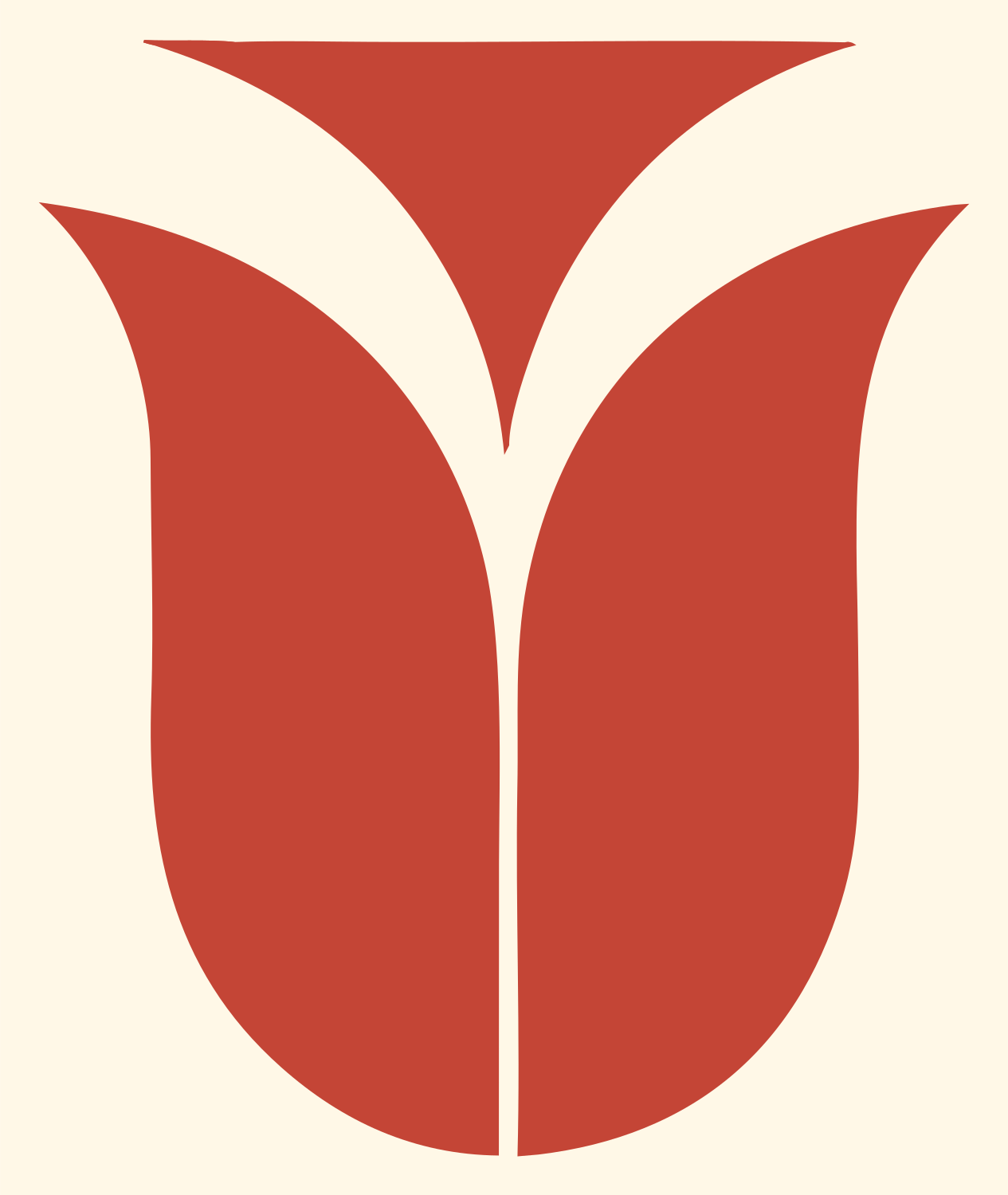 Tulip Flower Bold Logo #fff8e7/#c44536