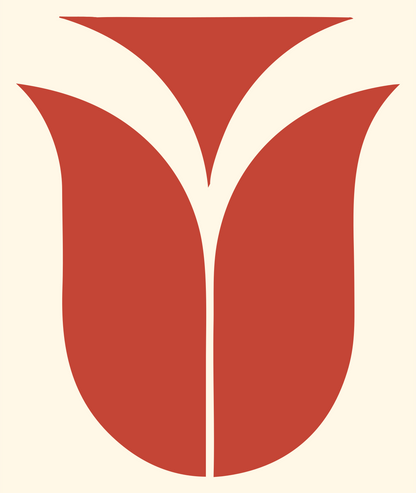 Tulip Flower Bold Logo #fff8e7/#c44536