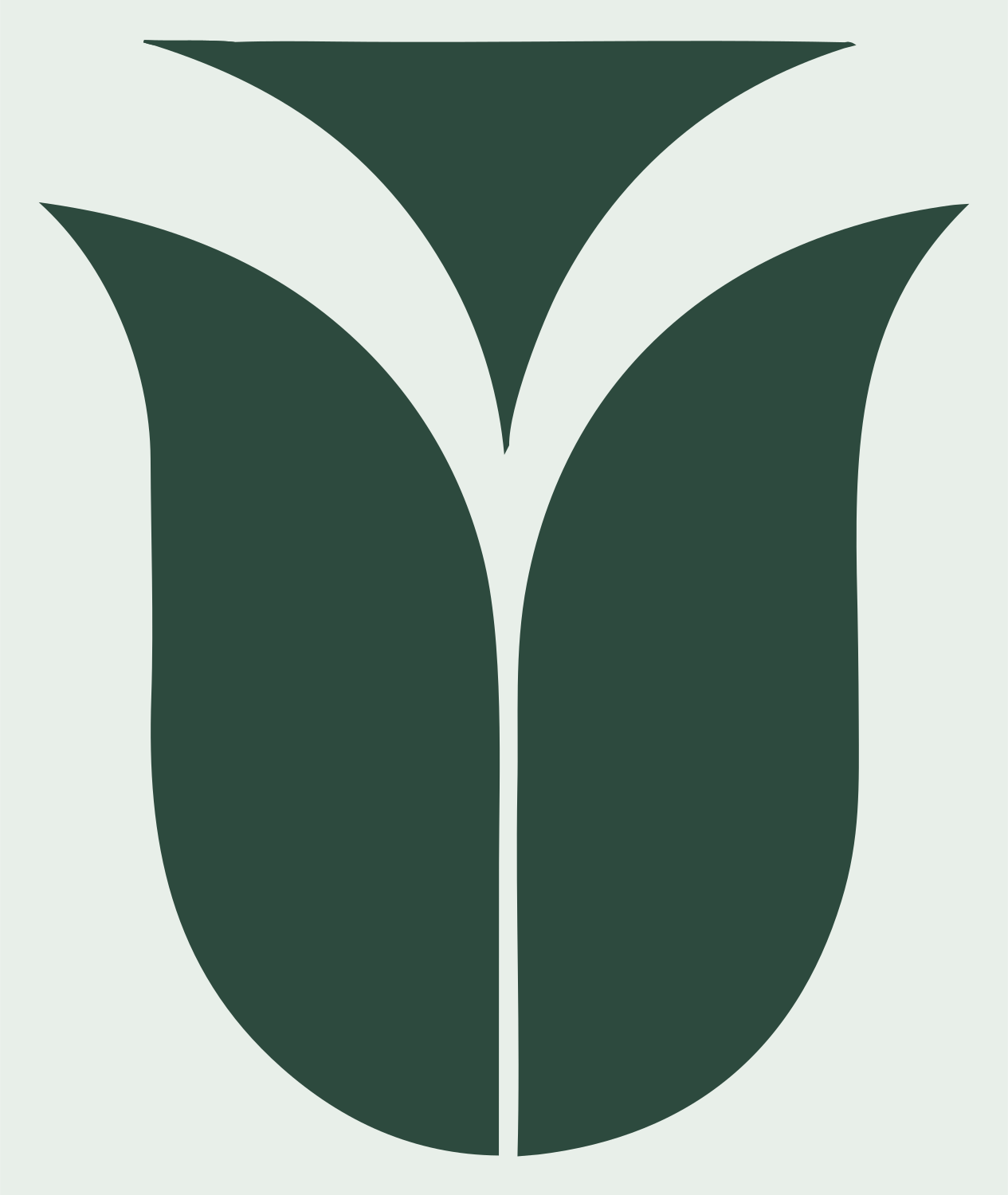 Tulip Flower Bold Logo #e8efe9/#2d4a3e