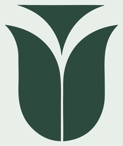 Tulip Flower Bold Logo #e8efe9/#2d4a3e