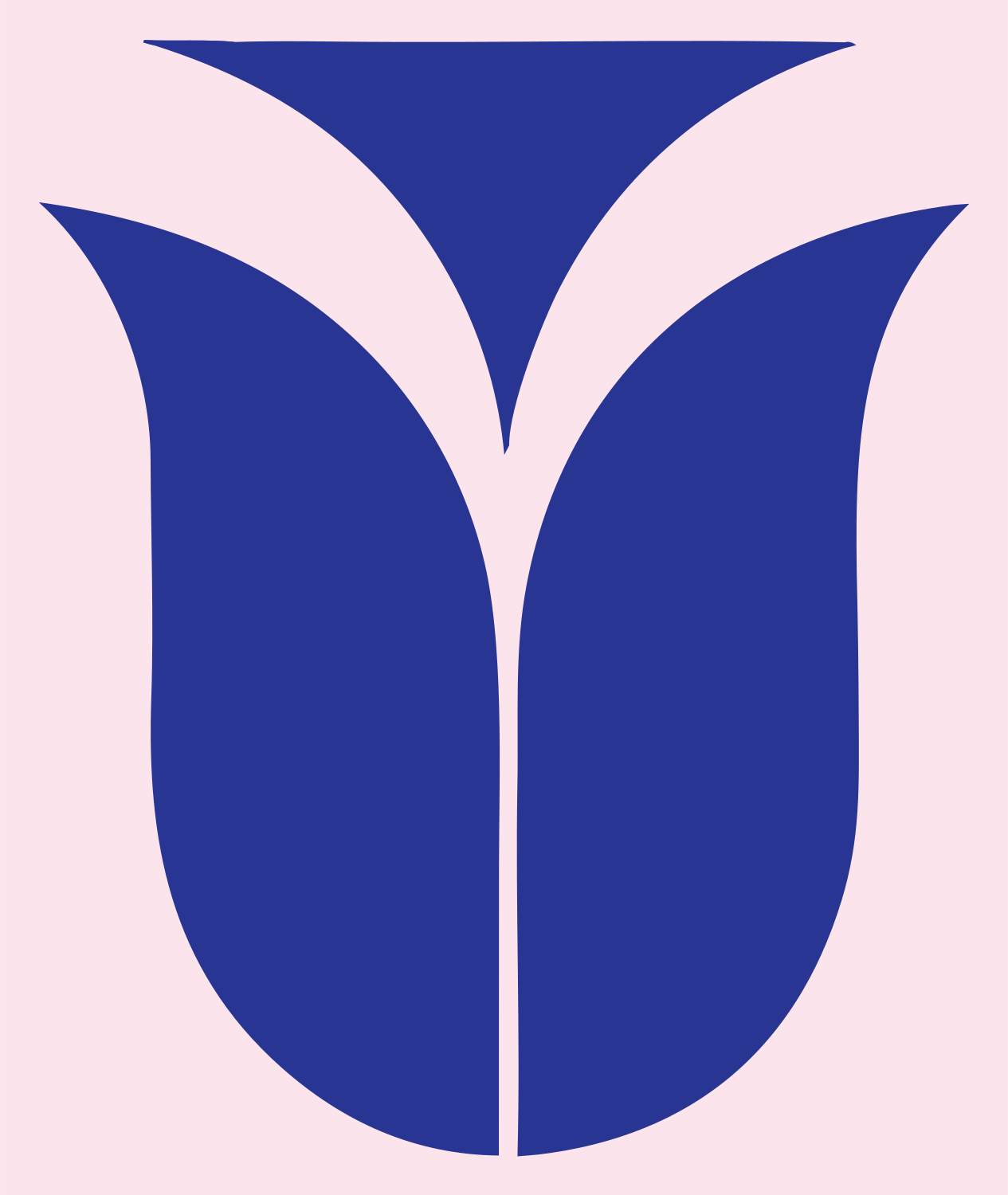 Tulip Flower Bold Logo #fce4ec/#283593
