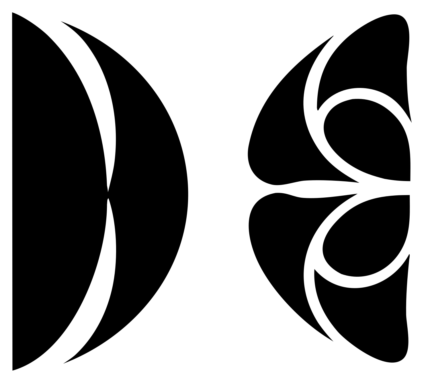 Peace Sign Logo #ffffff/#000000