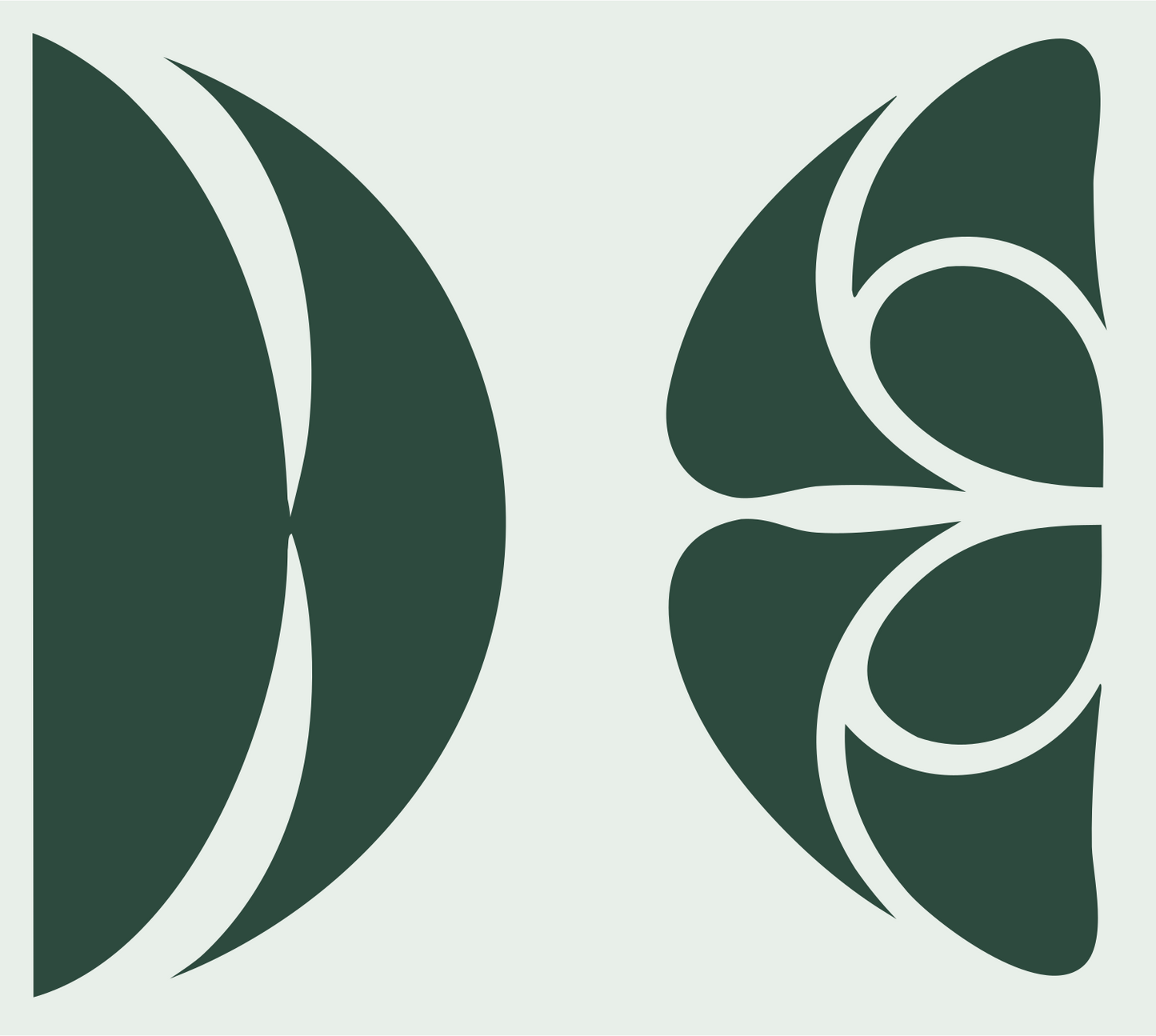 Peace Sign Logo #e8efe9/#2d4a3e