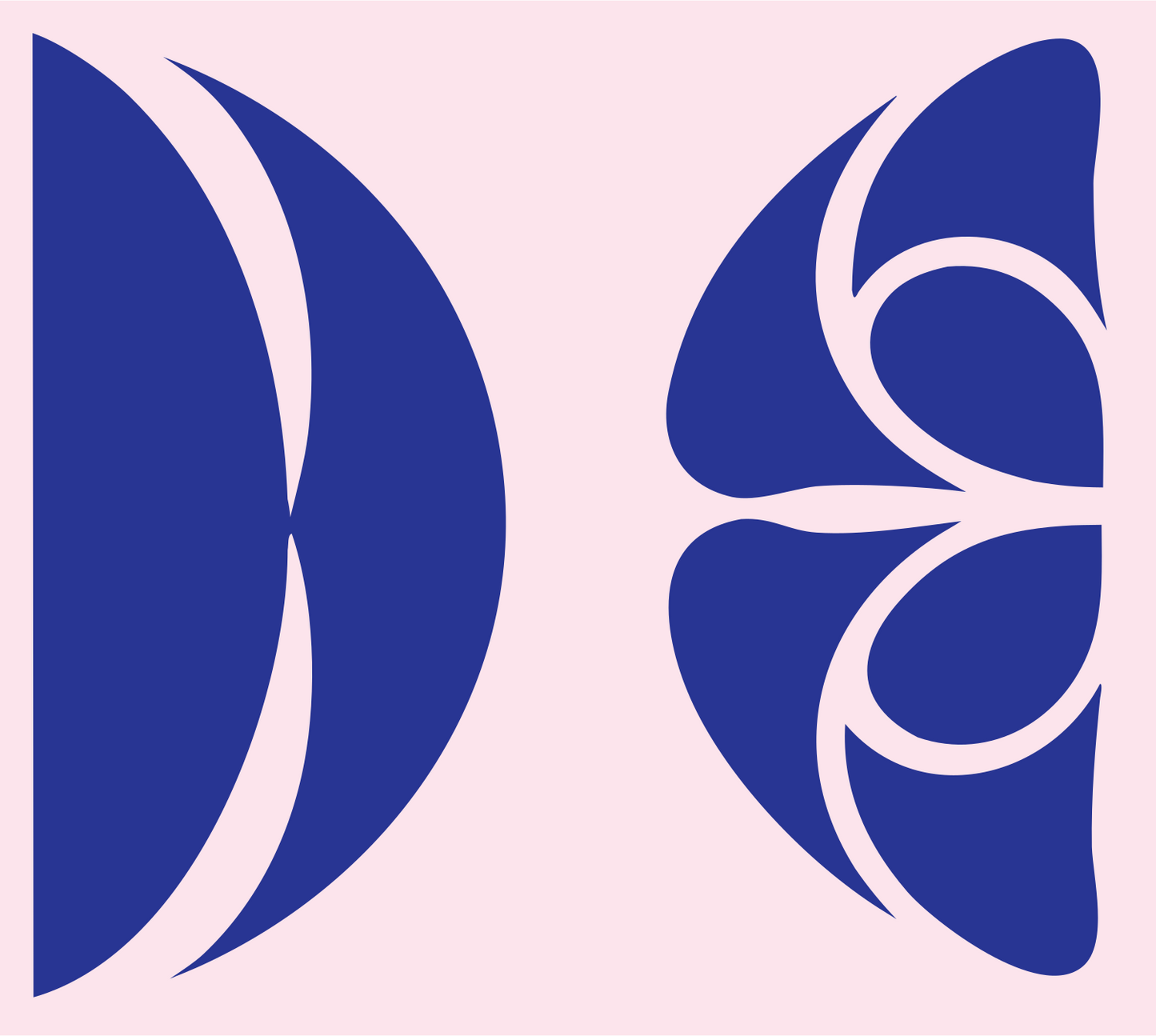 Peace Sign Logo #fce4ec/#283593