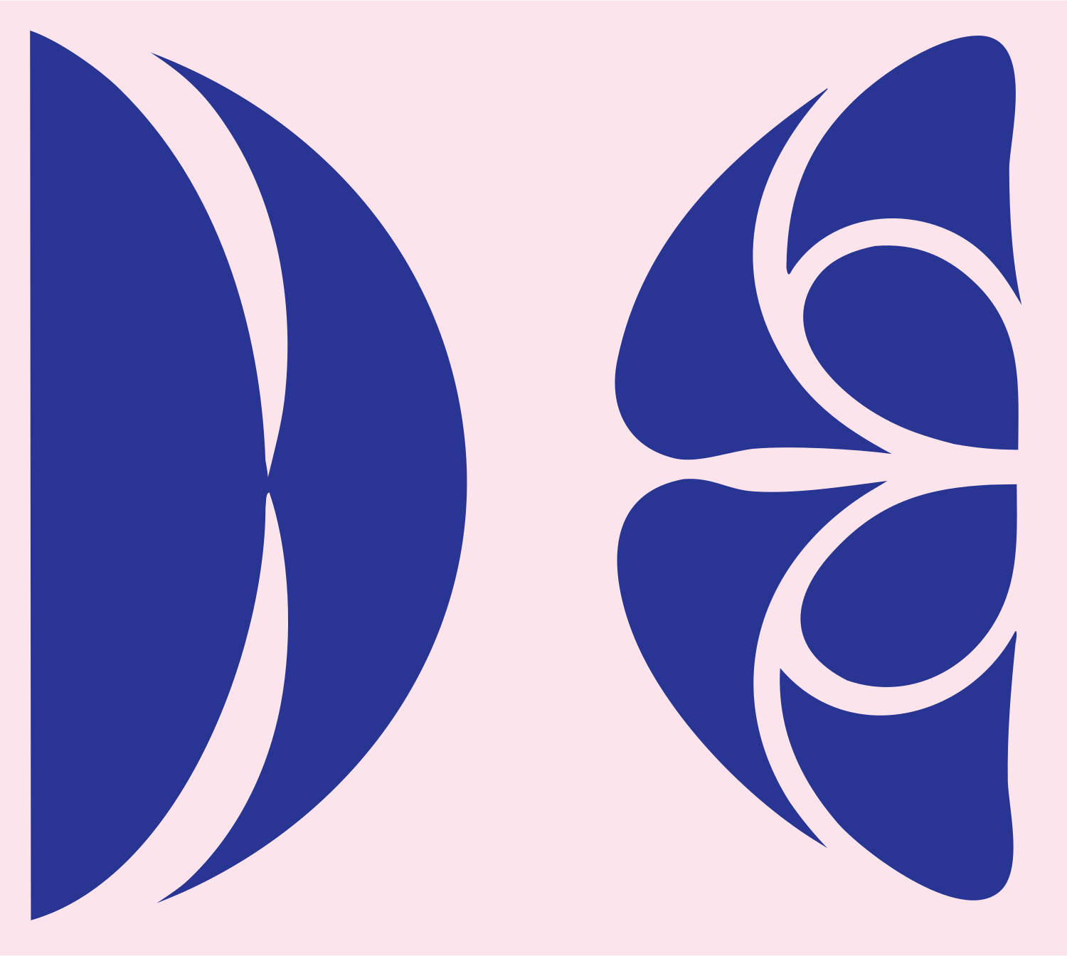 Peace Sign Logo #fce4ec/#283593