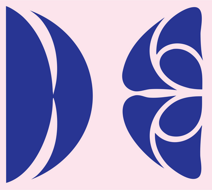 Peace Sign Logo #fce4ec/#283593