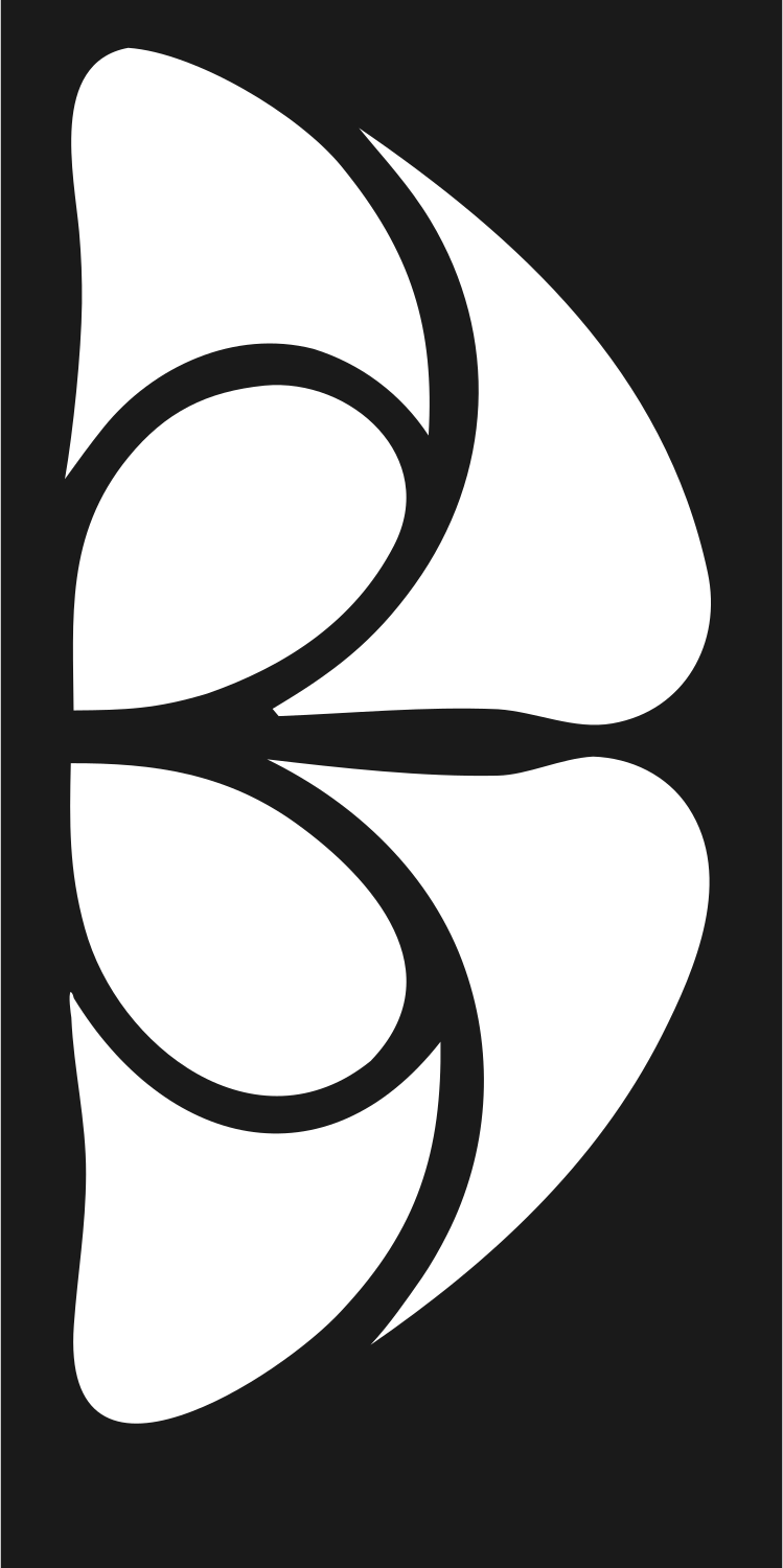 Butterfly Wing Overlap Logo #1a1a1a/#ffffff
