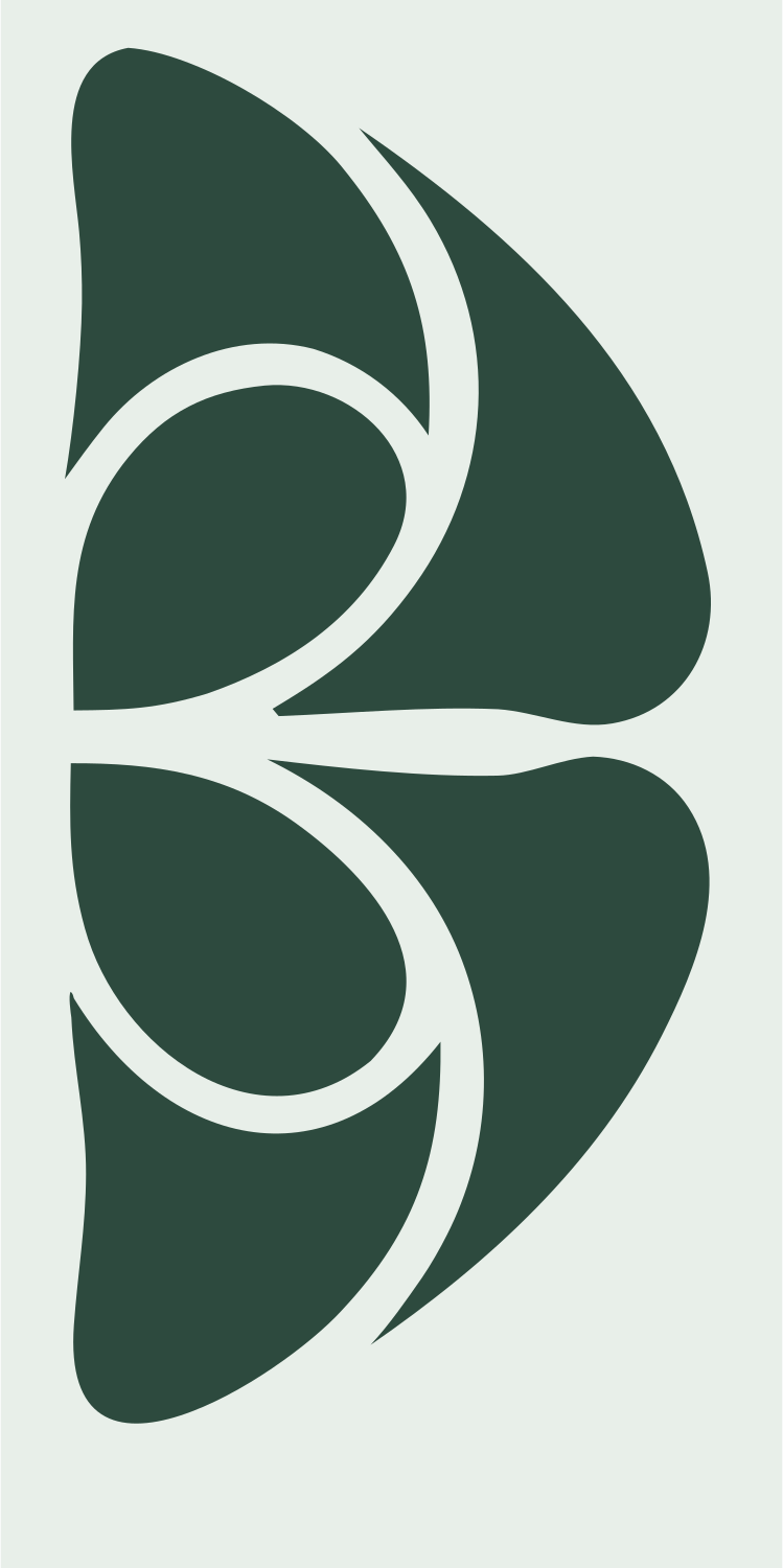 Butterfly Wing Overlap Logo #e8efe9/#2d4a3e
