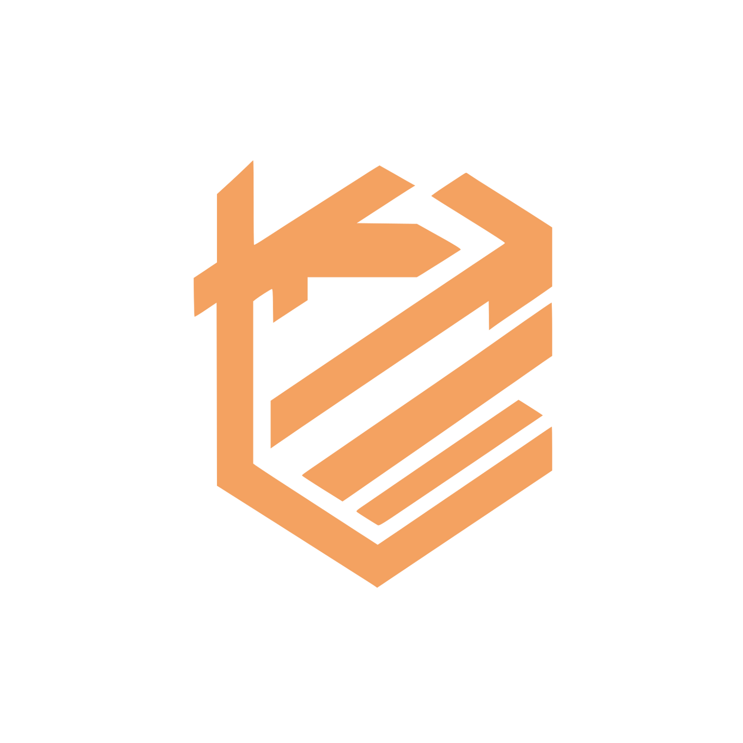 Line Emblem Shield Logo #F4A261