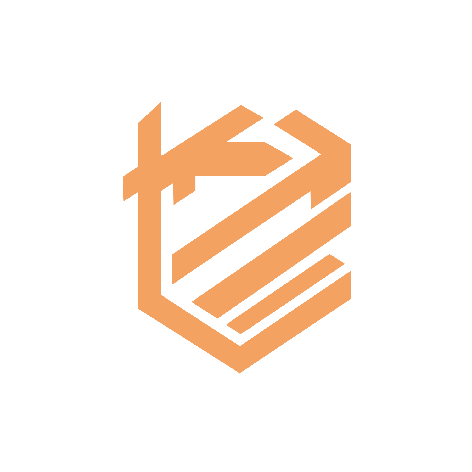 Line Emblem Shield Logo #F4A261