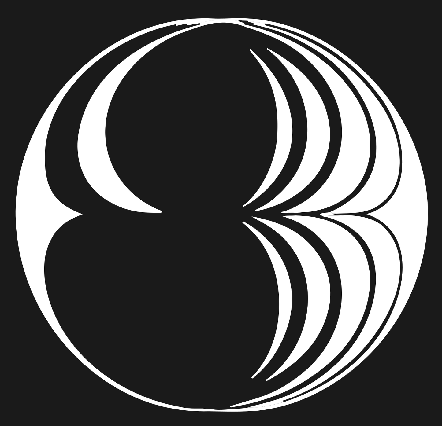 Layered Wing Circle Logo #1a1a1a/#ffffff