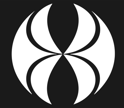 Radial Petal Pinwheel Logo #1a1a1a/#ffffff