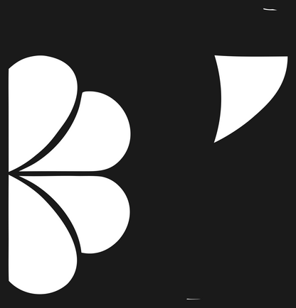 Four Petal Clover Logo #1a1a1a/#ffffff