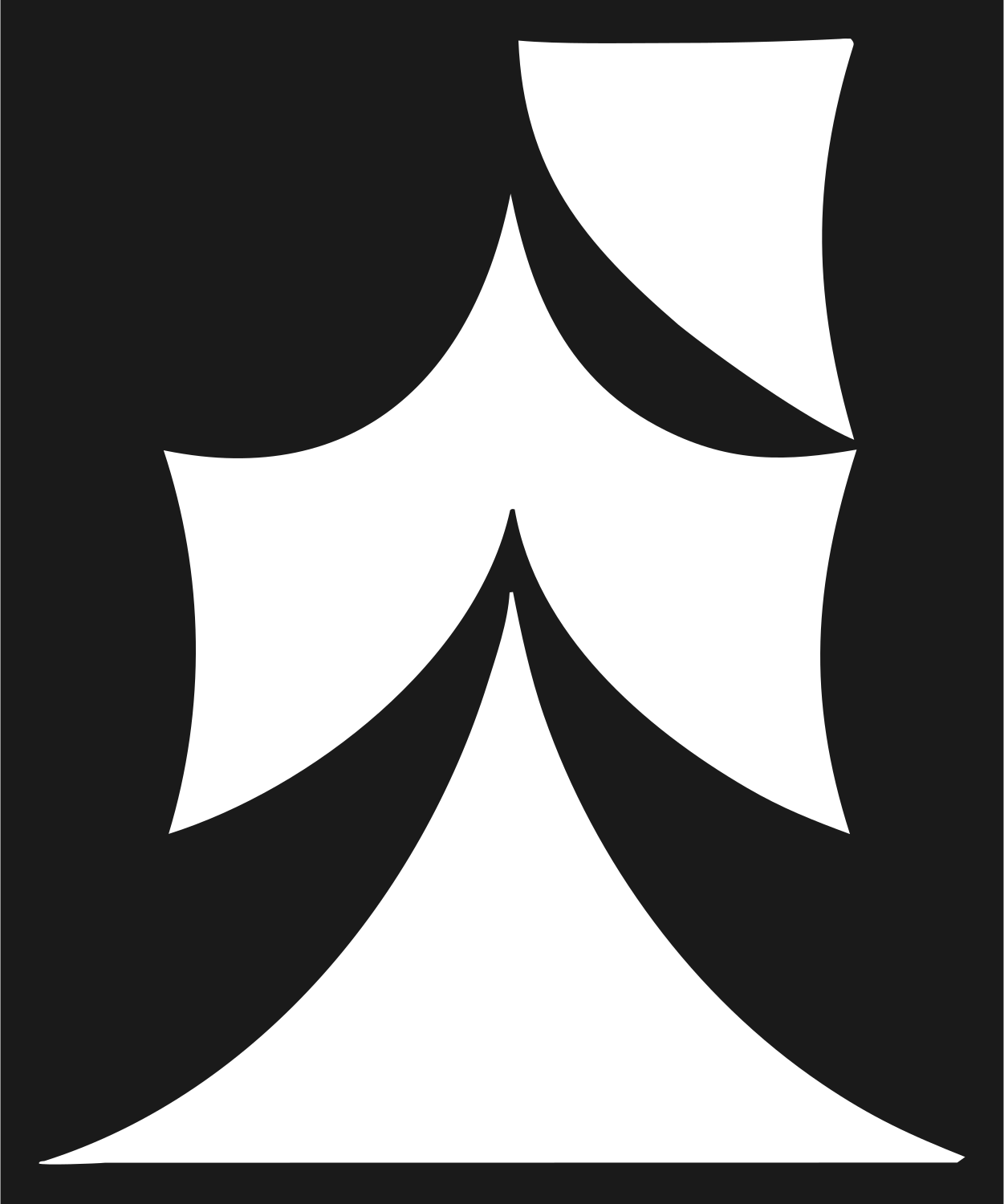 Tiered Petal Tower Logo #1a1a1a/#ffffff
