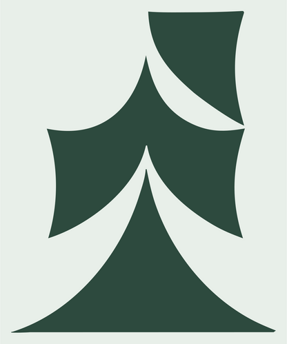 Tiered Petal Tower Logo #e8efe9/#2d4a3e