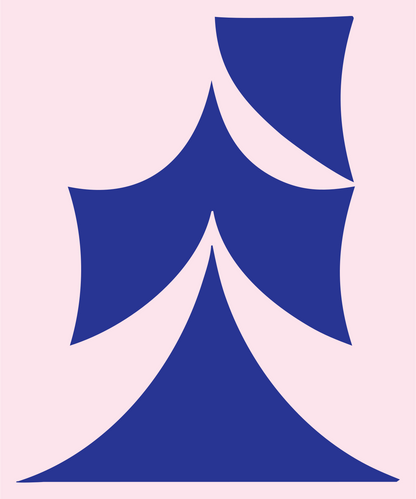 Tiered Petal Tower Logo #fce4ec/#283593
