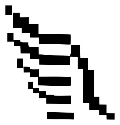 Pixel Wing Logo #ffffff/#000000