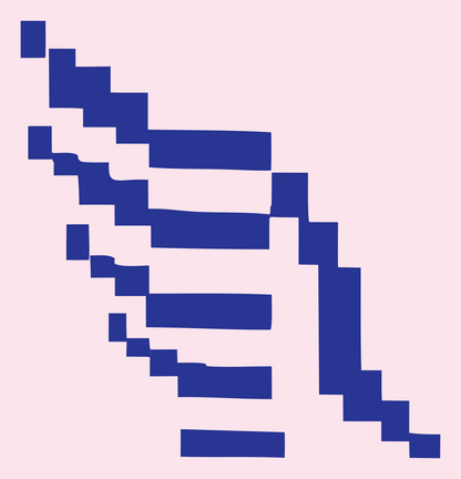 Pixel Wing Logo #fce4ec/#283593