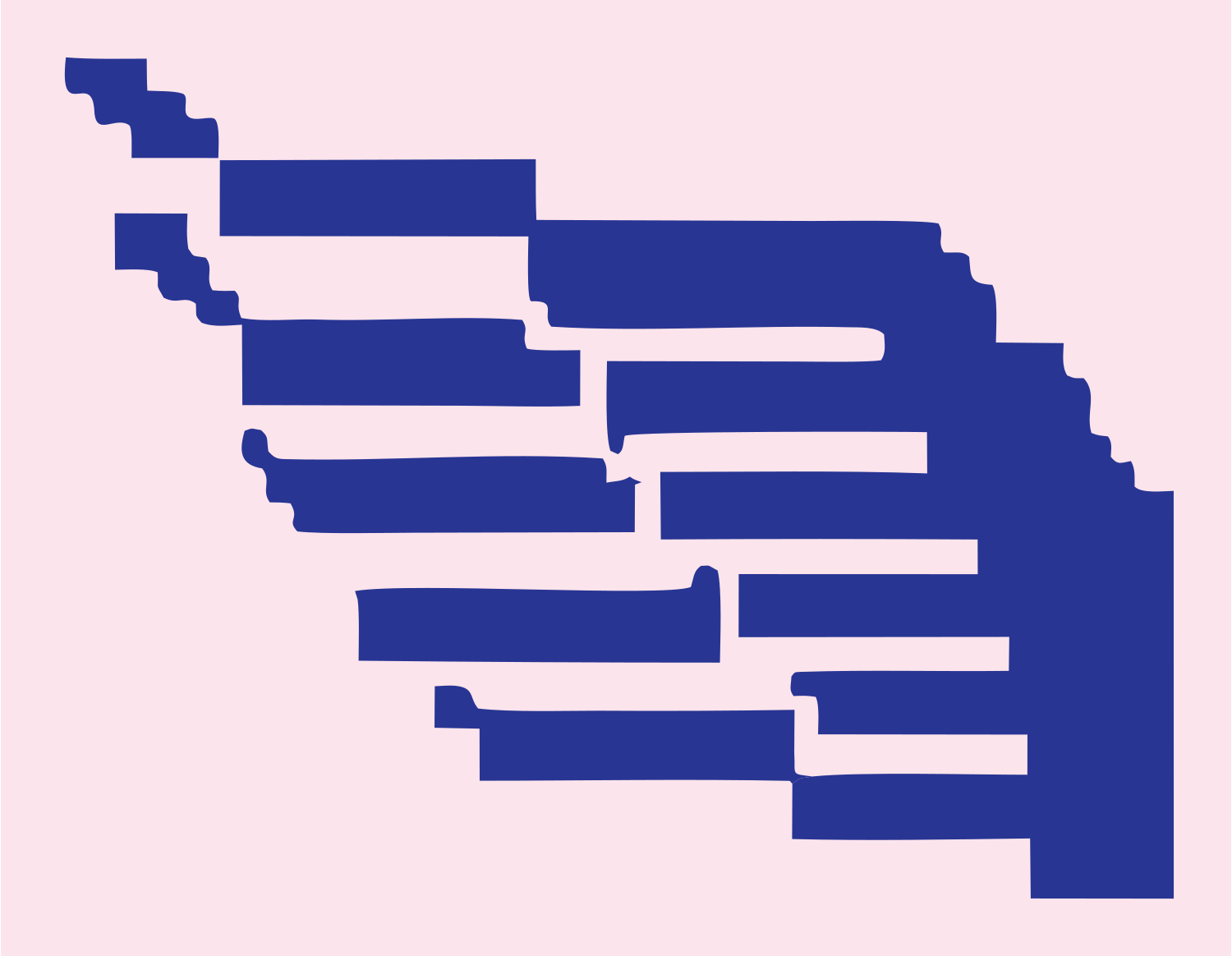 Retro Pixel Feather Logo #fce4ec/#283593