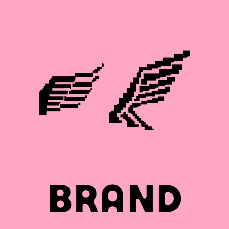Pixel Bird Wings Logo preview