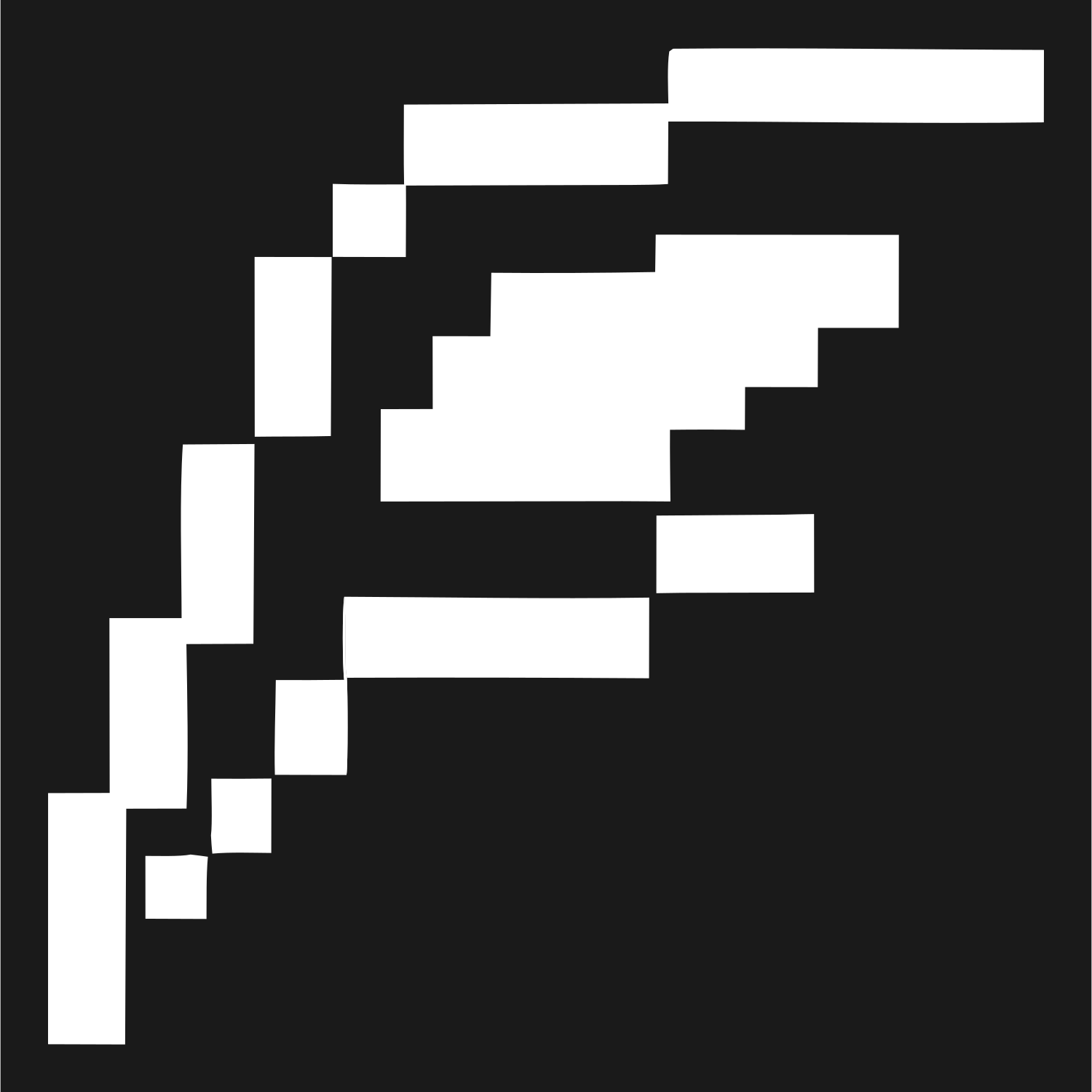 8-Bit Wing Feather Logo #1a1a1a/#ffffff