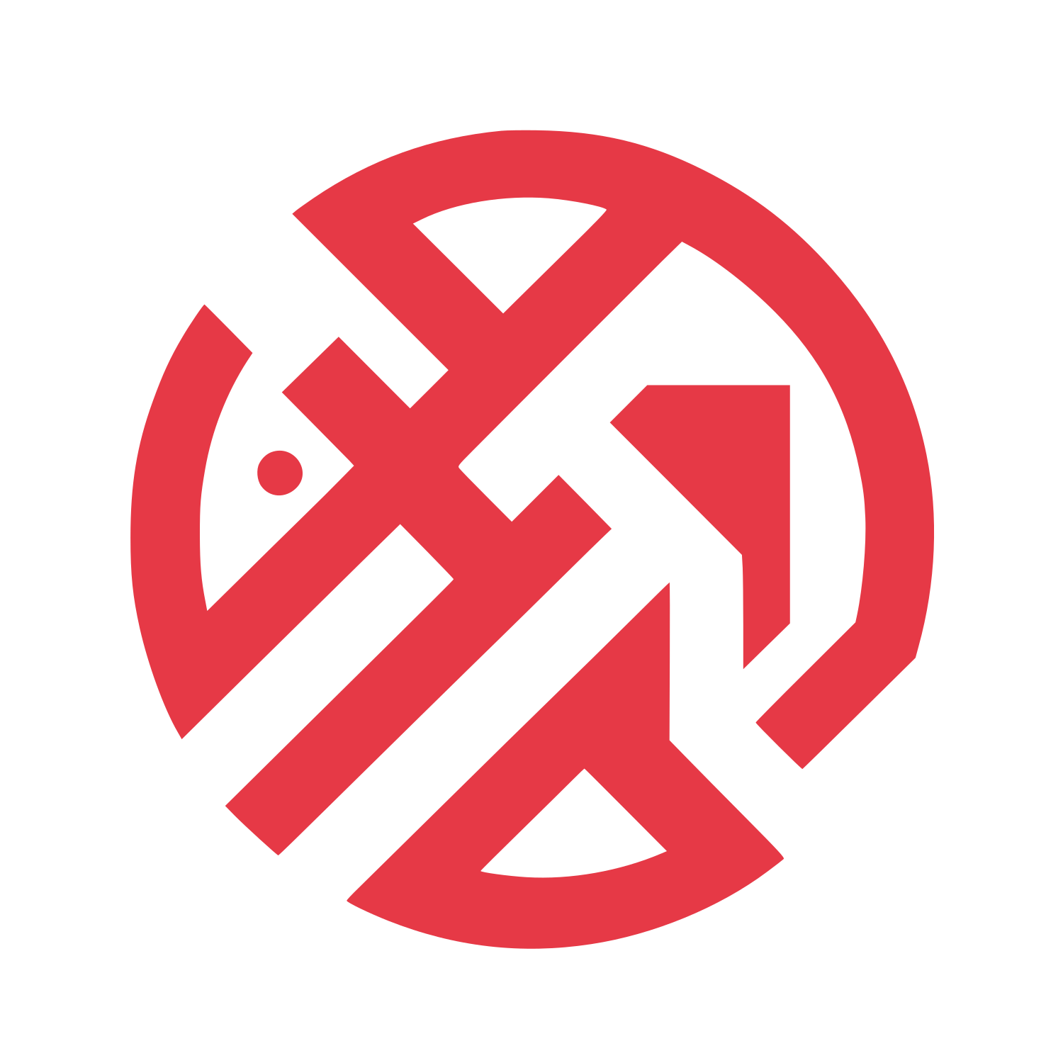 Geometric Circular Logo #E63946