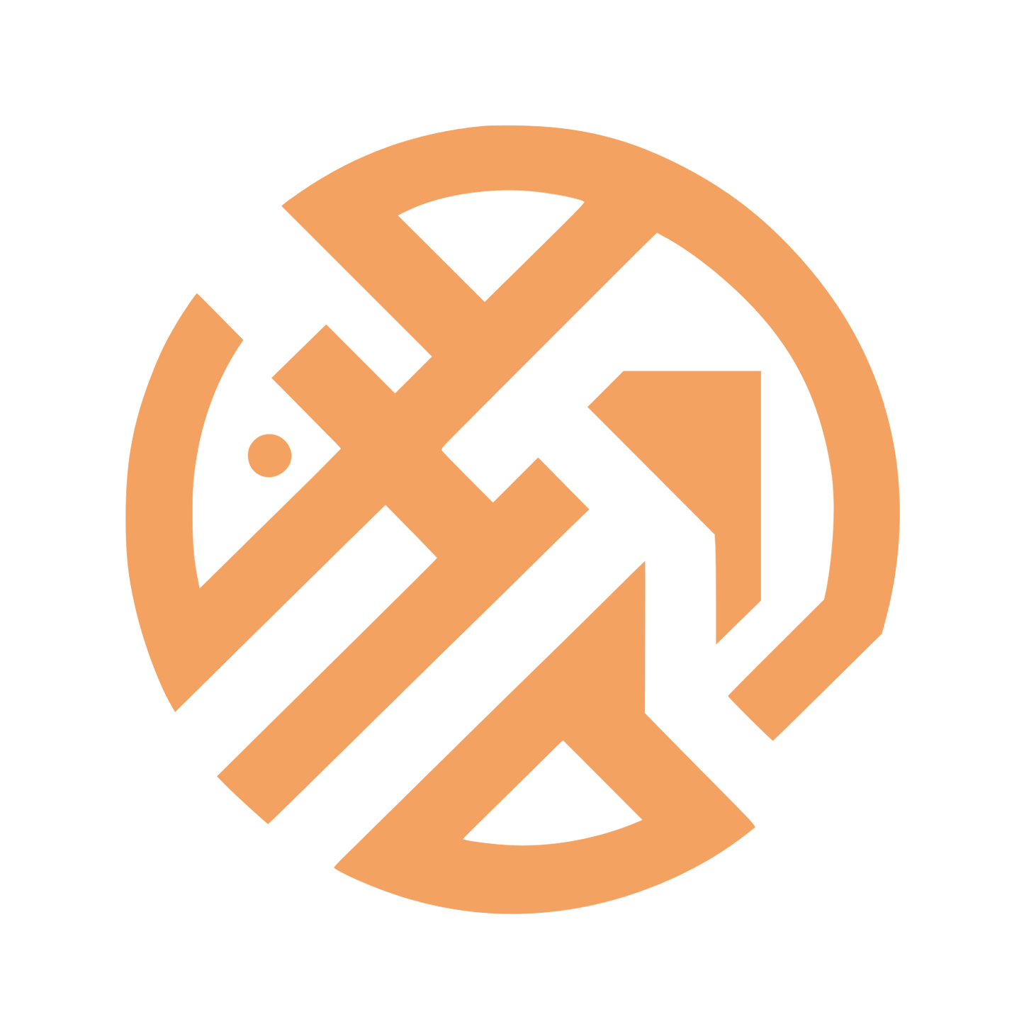 Geometric Circular Logo #F4A261