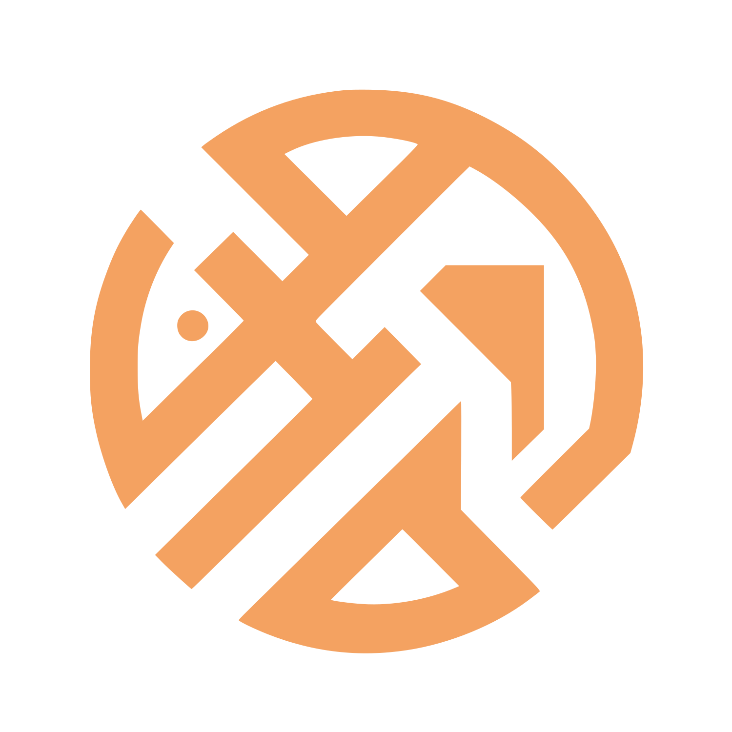 Geometric Circular Logo #F4A261