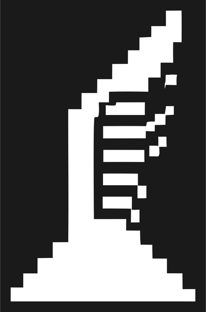 Pixel Folded Wing Logo #1a1a1a/#ffffff