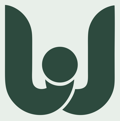 Bold U Shape Circle Logo #e8efe9/#2d4a3e