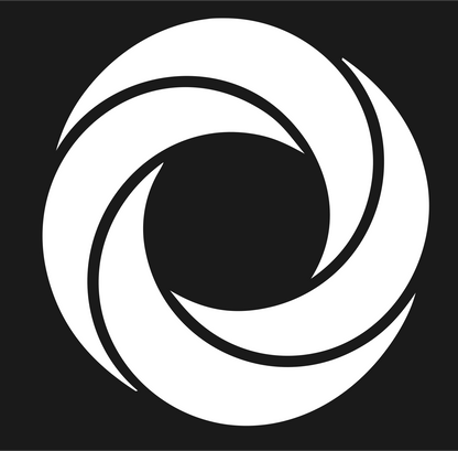 Rotating Aperture Circle Logo #1a1a1a/#ffffff