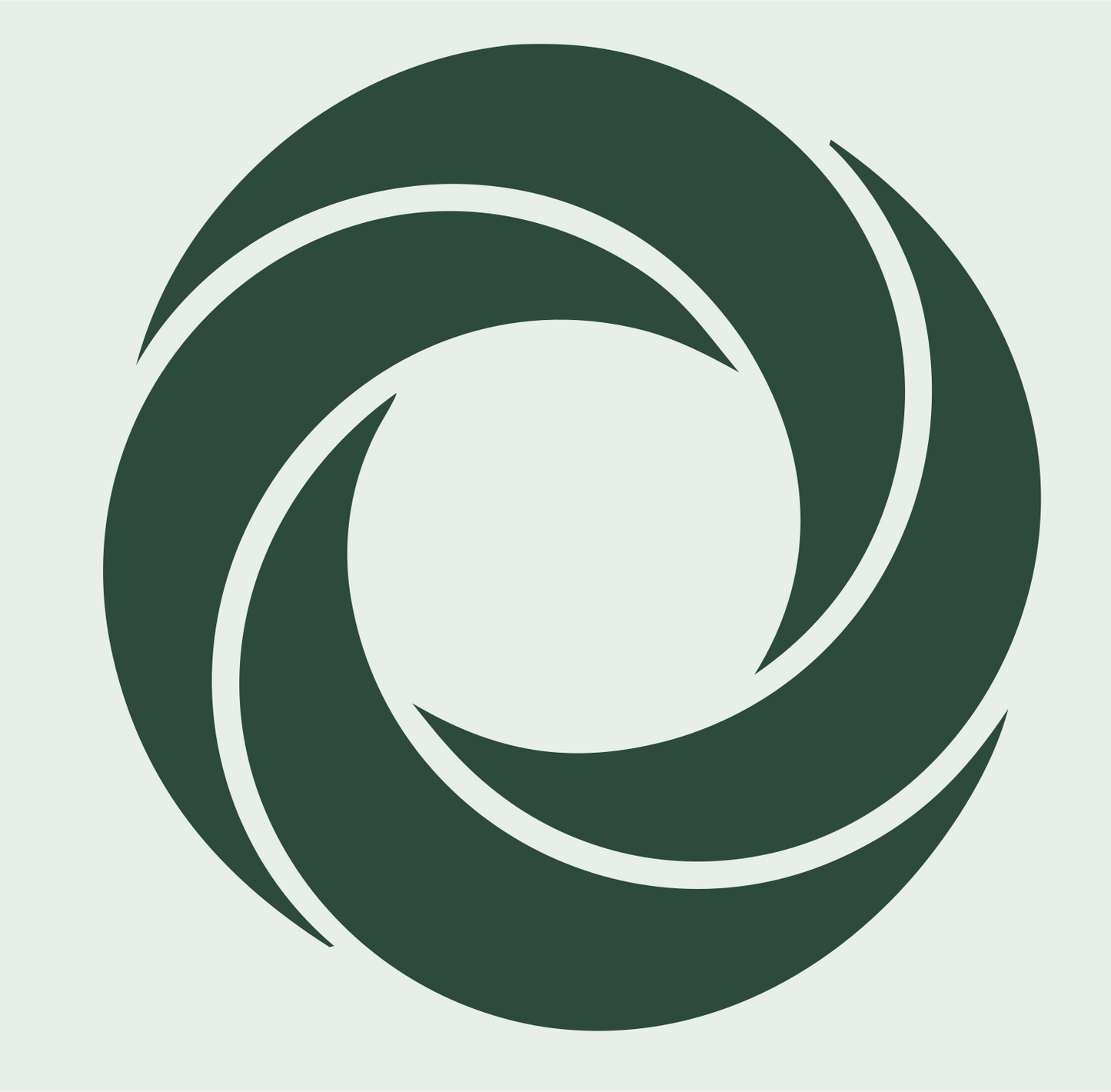 Rotating Aperture Circle Logo #e8efe9/#2d4a3e
