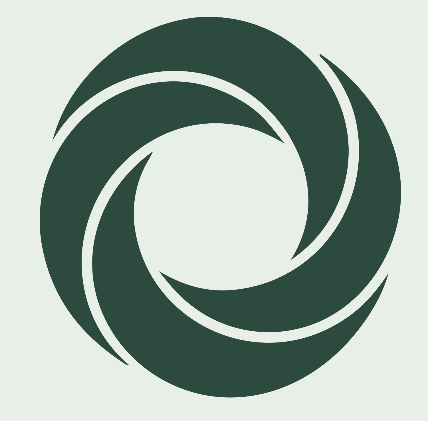 Rotating Aperture Circle Logo #e8efe9/#2d4a3e