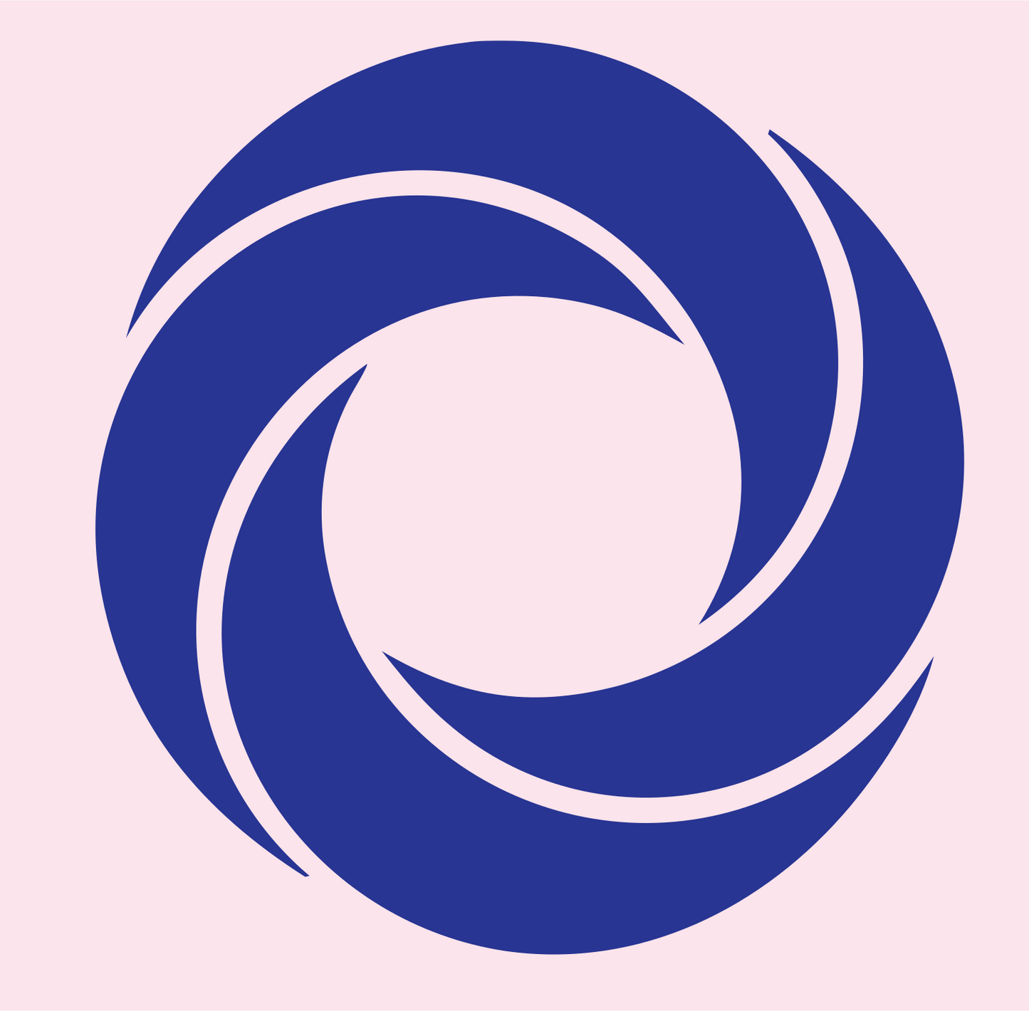 Rotating Aperture Circle Logo #fce4ec/#283593