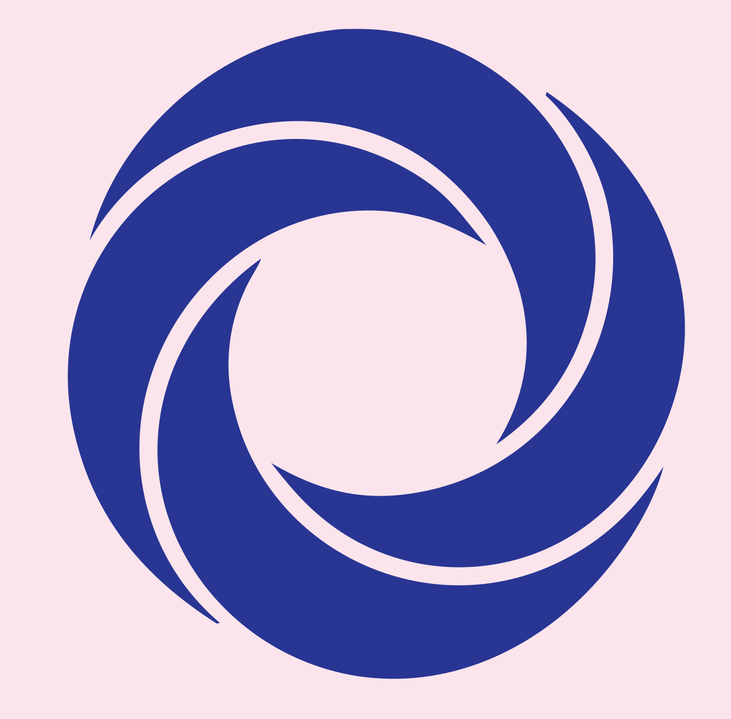 Rotating Aperture Circle Logo #fce4ec/#283593