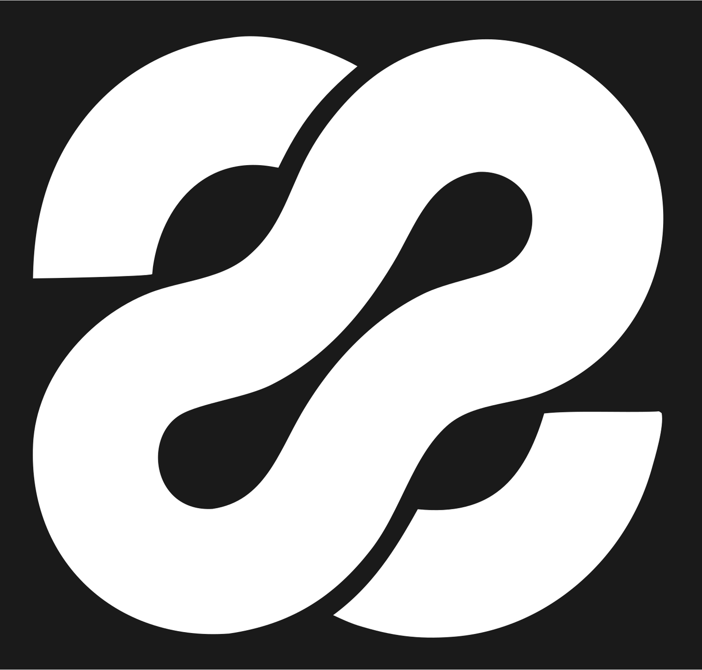 Interlocking Loop Infinity Logo #1a1a1a/#ffffff
