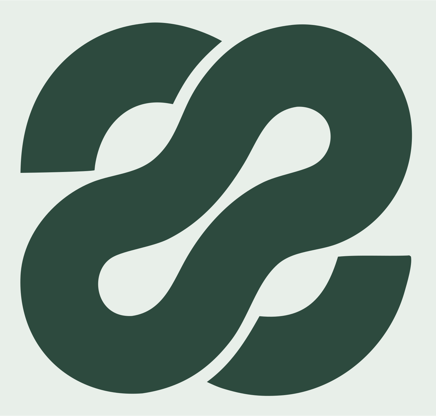 Interlocking Loop Infinity Logo #e8efe9/#2d4a3e