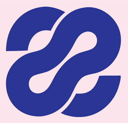 Interlocking Loop Infinity Logo #fce4ec/#283593
