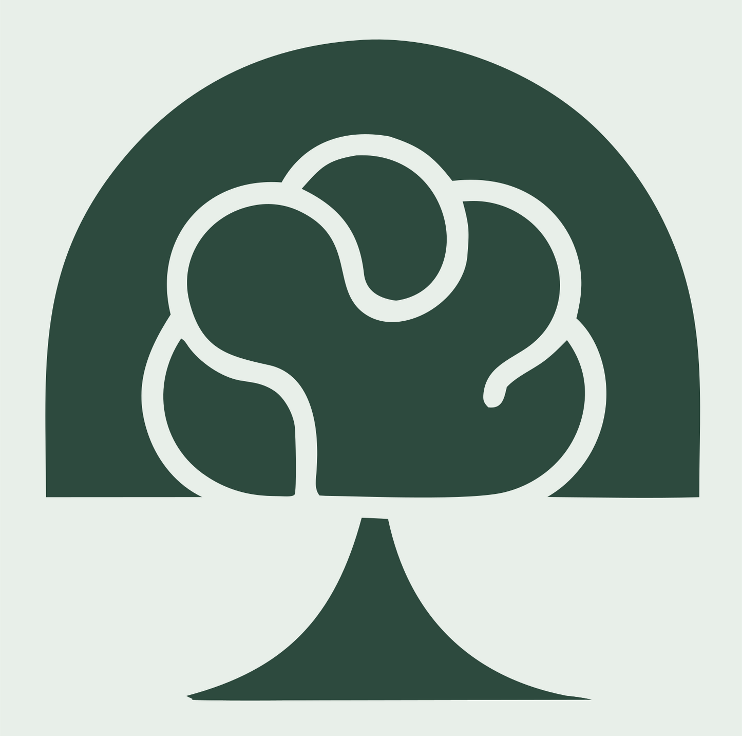 Tree Brain Arch Logo #e8efe9/#2d4a3e